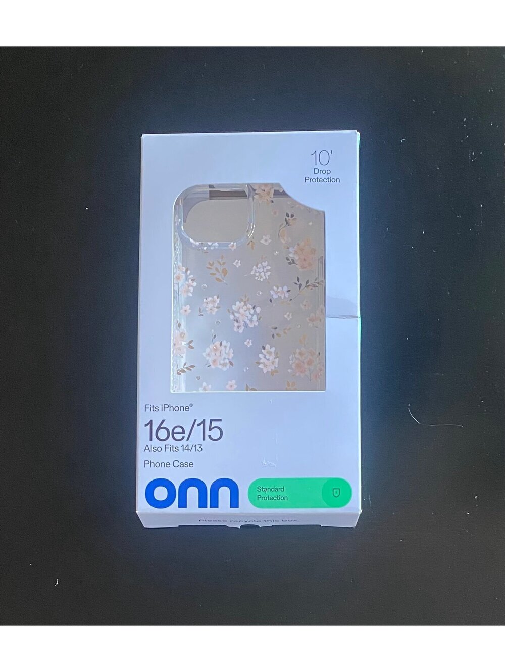 Onn Case for iPhone 16e/15/14/13 Pink Floral with Gems